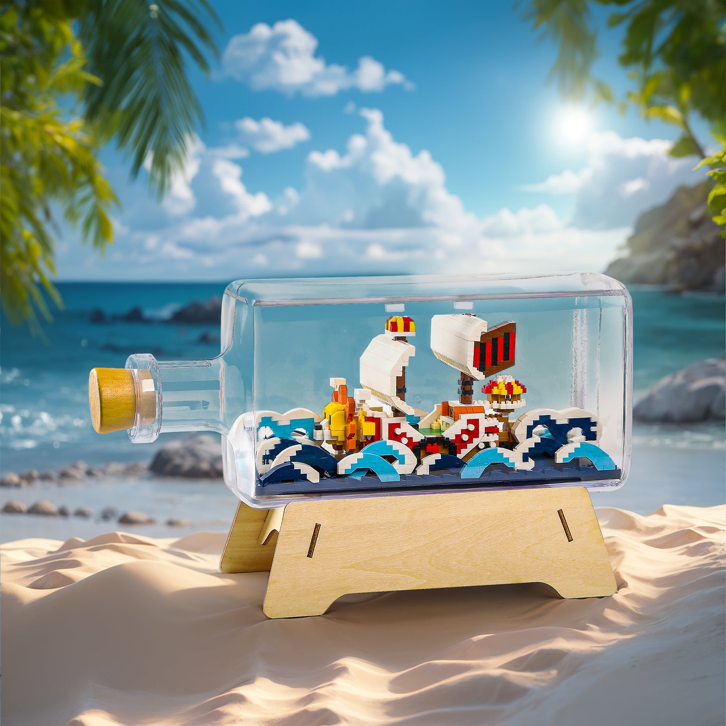 Thousand Sunny Ship in a Bottle Building Block Set