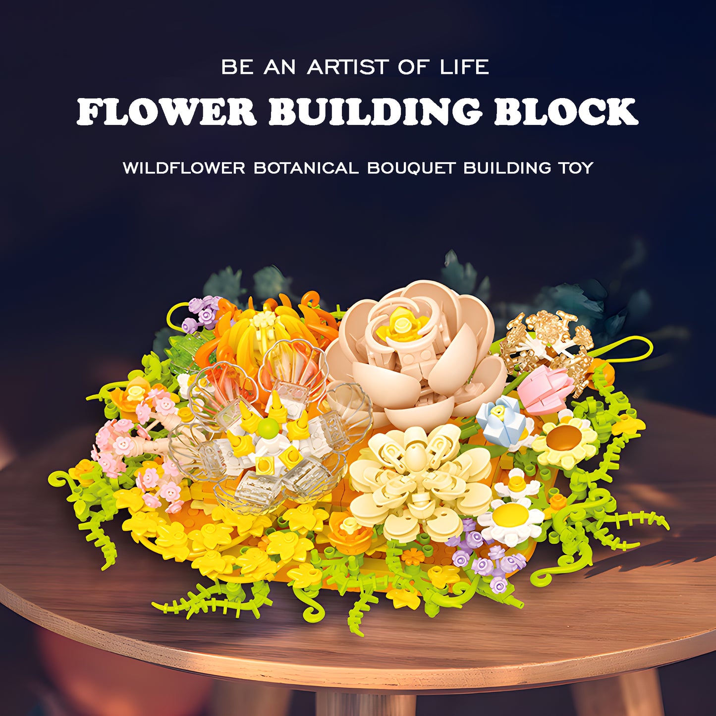 Wildflower Bouquet Building Block Set