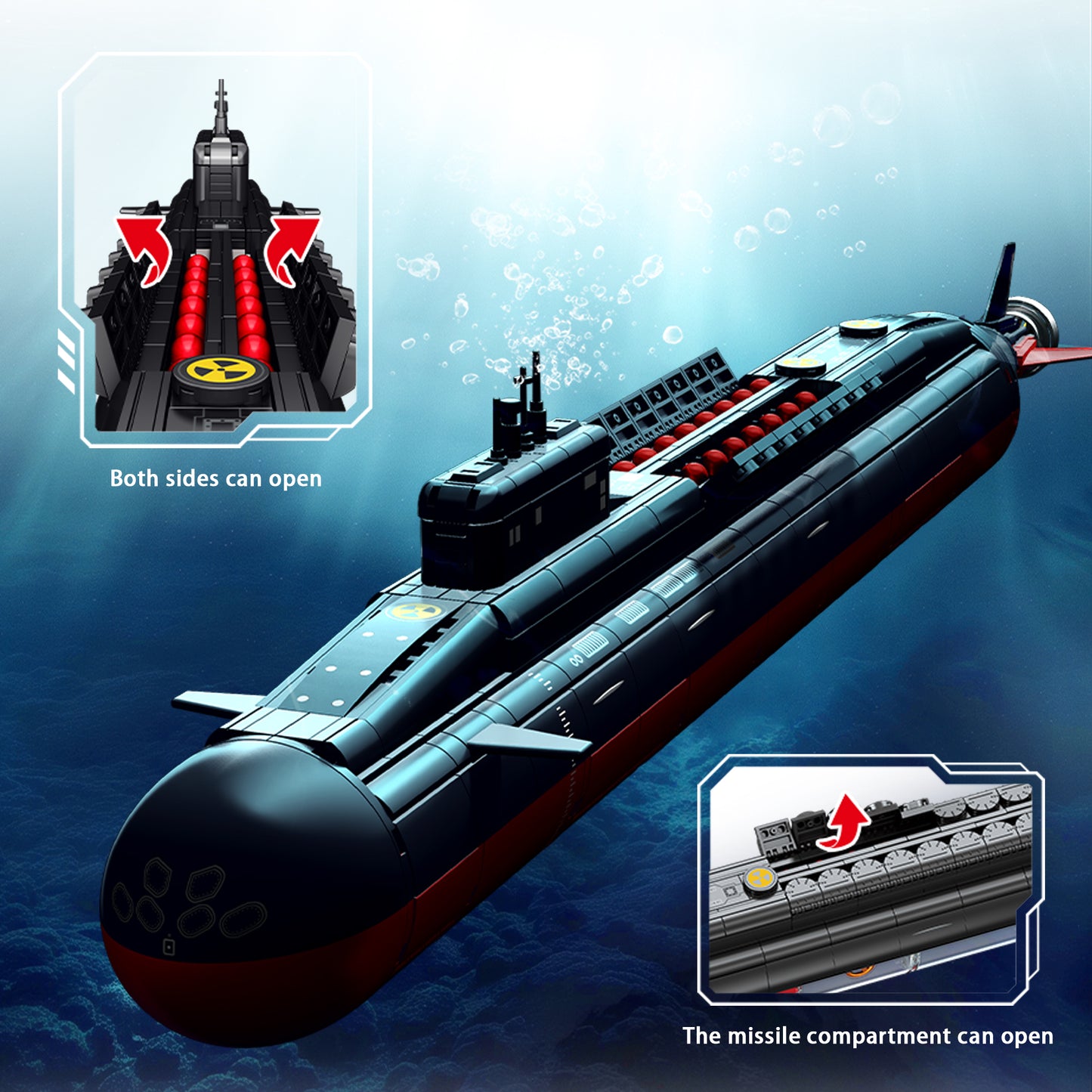 Nuclear Submarine Building Block Set