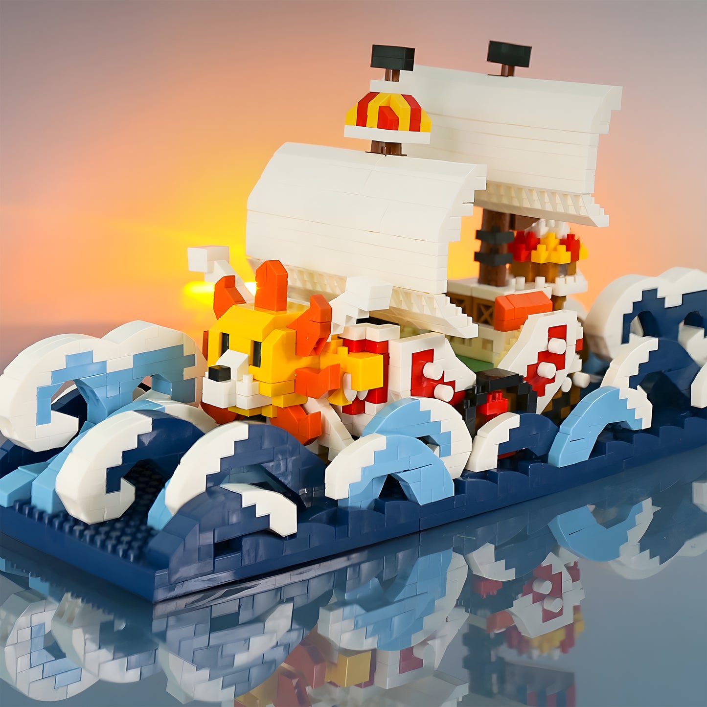 Thousand Sunny Ship in a Bottle Building Block Set