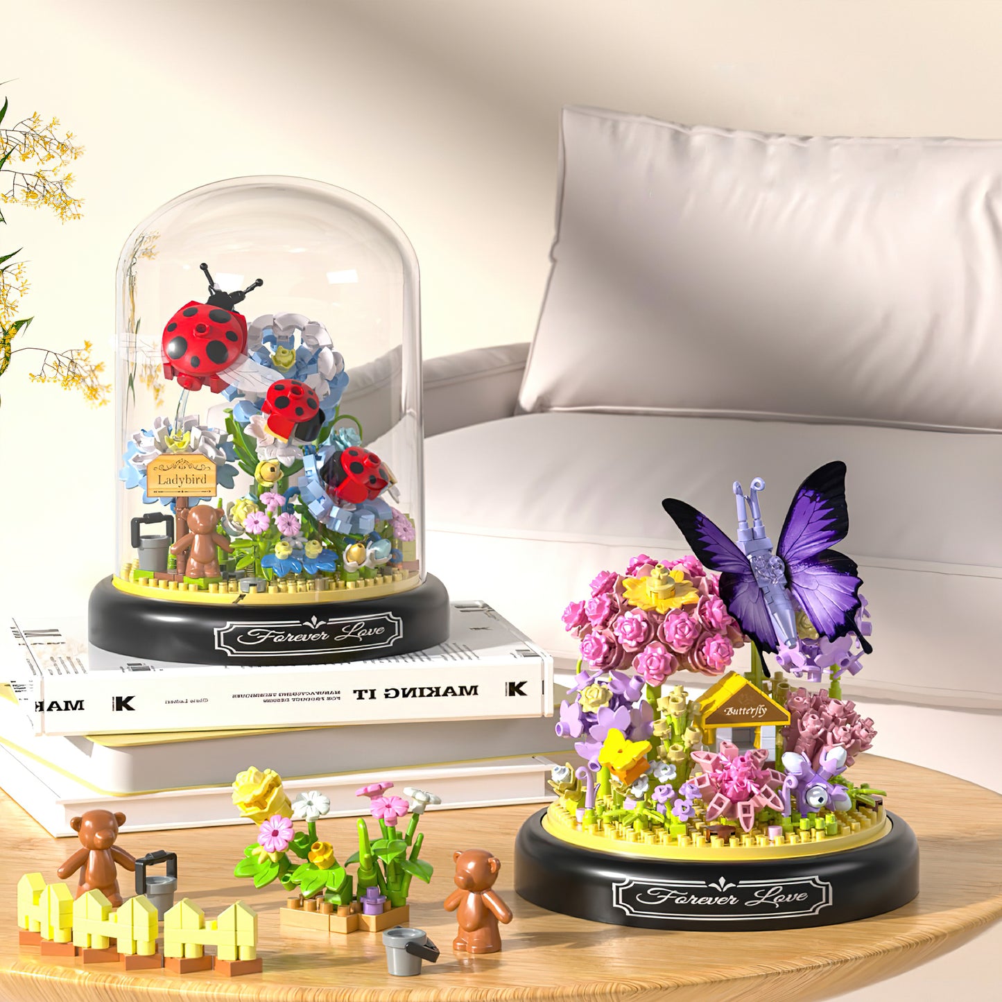 Flower Butterfly Bouquet Building Block Set