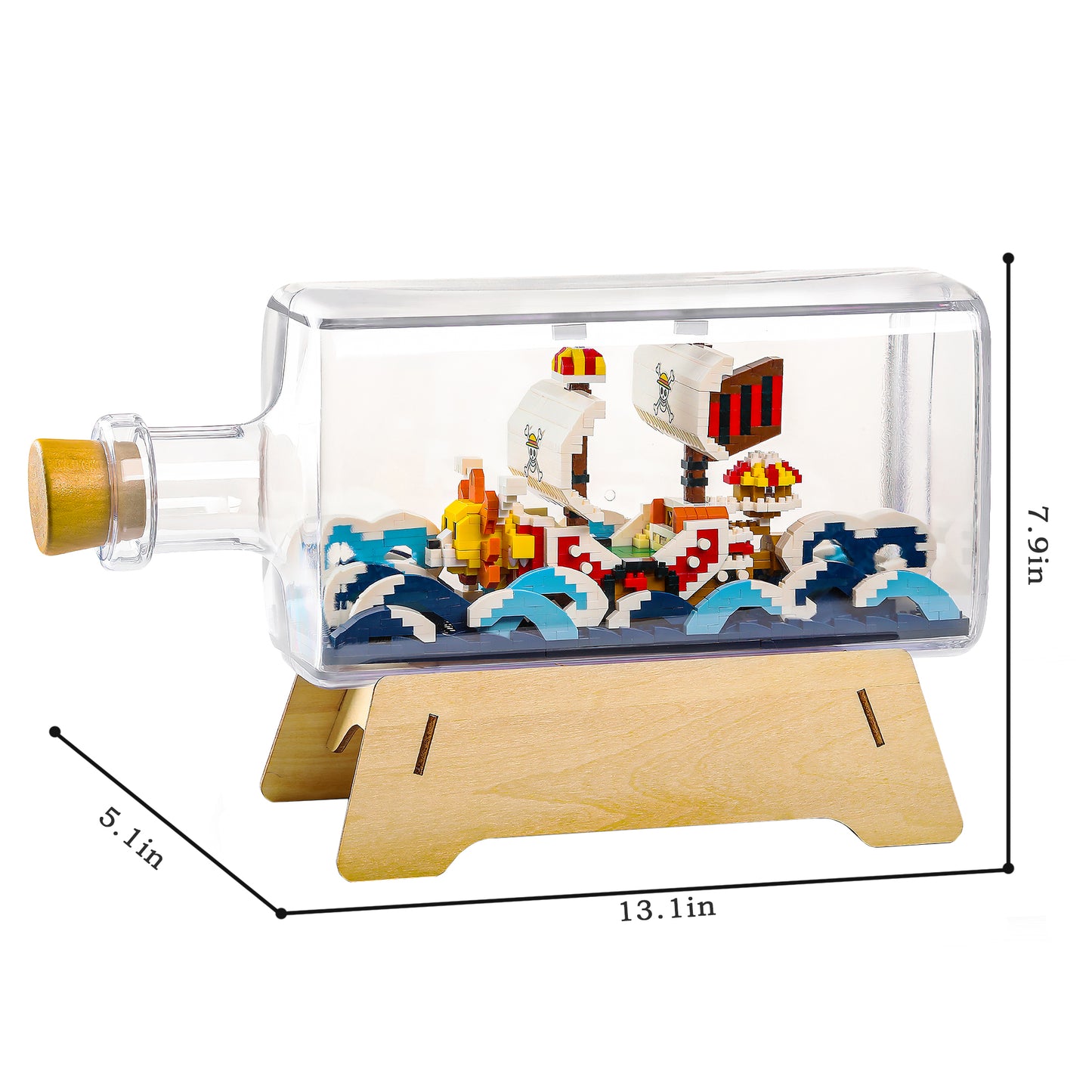 Thousand Sunny Ship in a Bottle Building Block Set