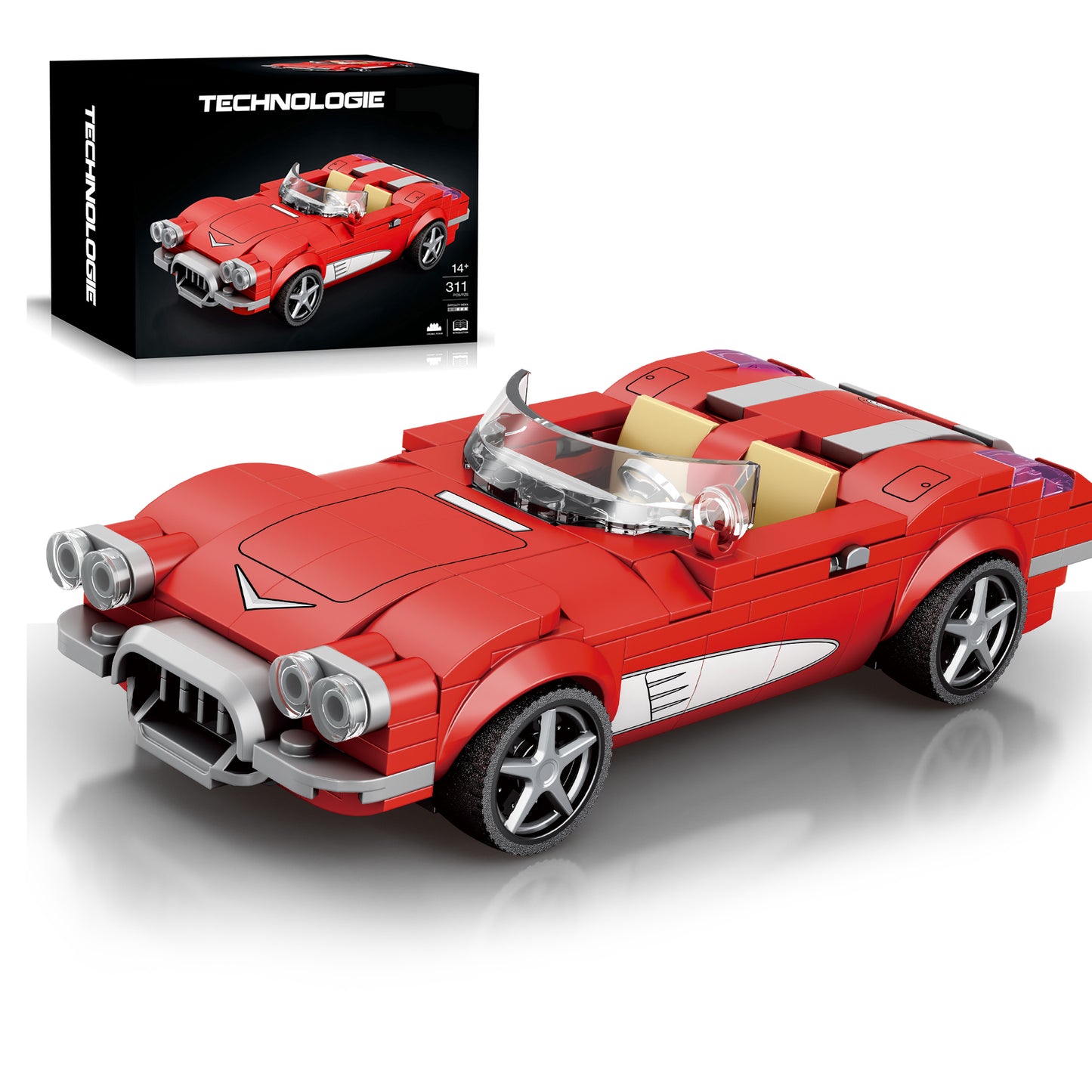 Corvette C1 Race Car Building Block Set