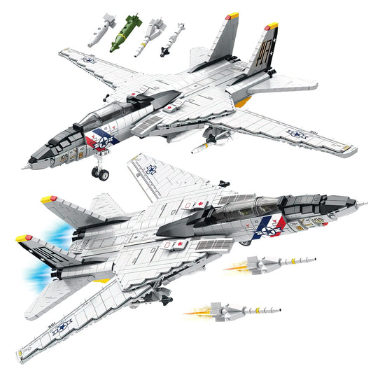 F-14 Jet Fighter Plane Tomcat Military Building Set