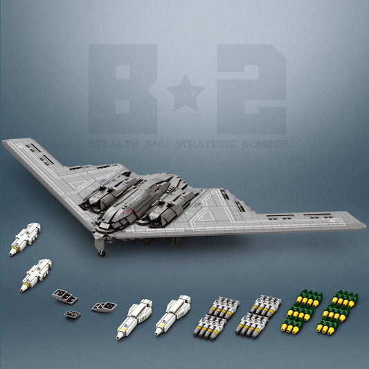 B2 Bomber Fighter Jet Building Block Set