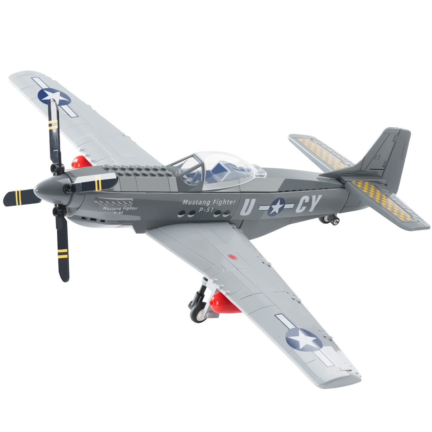 P51 Jet Fighter WW2 Plane Military Building Set-258 PCS